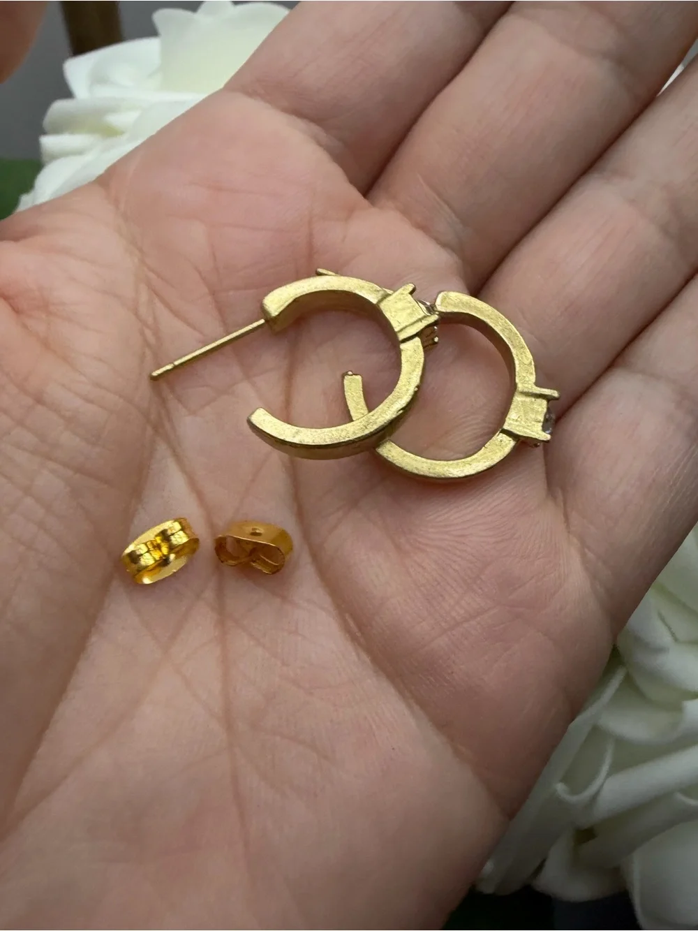 Gold Crystal Hoop Earrings - Women's Jewelry